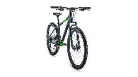 Велосипед горный Forward Apache 2.2 S disc d-27,5 3x7 (2021) 19" черый матовый/ярко-зеленый