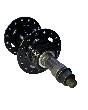 Втулка для велосипеда задняя AE-806RD, 8ск трещ, 32h, Гайки, 6 болт.