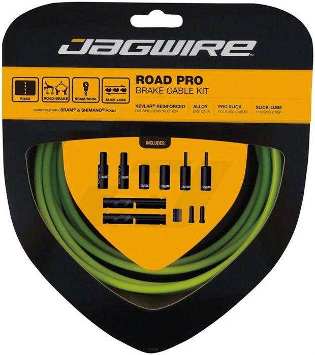 Набор рубашек и тросиков тормоза Jagwire Road Pro Brake Kit Organic Green (PCK202)