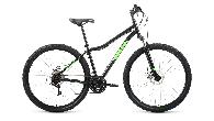 Велосипед горный Altair MTB HT 2.0 disc d-29 3x7 (2022) 17" черный/ярко-зеленый