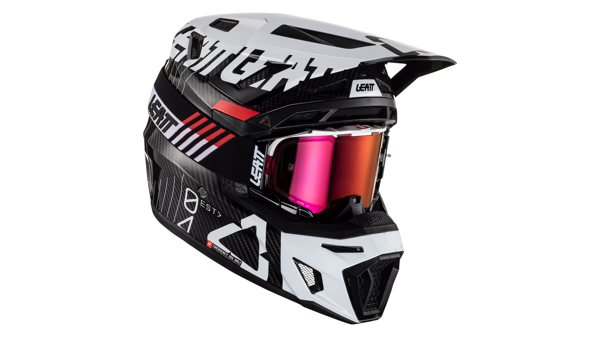Мотошлем Leatt Moto 9.5 Carbon Helmet Kit (White, M, 2023 (1023010202))