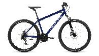 Велосипед горный Forward Sporting 3.2 HD d-27,5 1x8 (2023) 17" темно-синий/серебристый