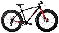 Велосипед фэтбайк Forward Bizon d-26 1x8 (2021) 18" черный/красный