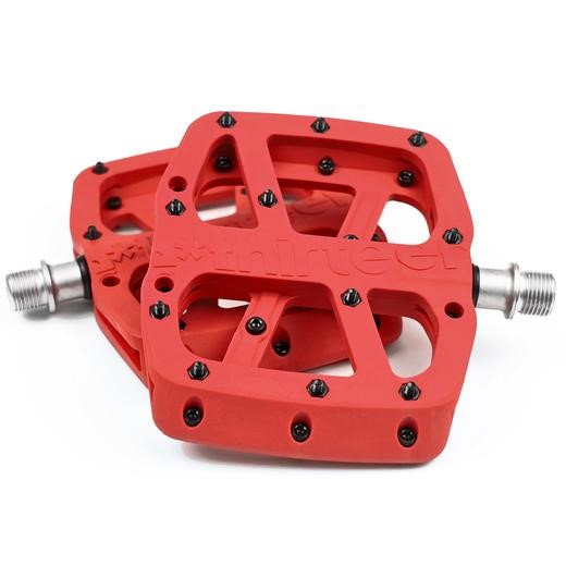 Педали E Thirteen Base Flat Pedal Composite Red (PD2USA-101)