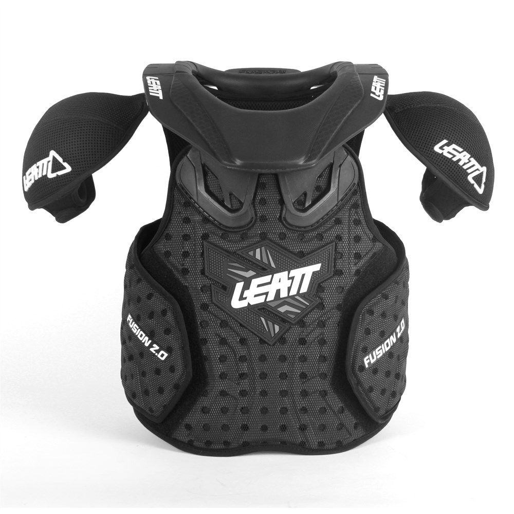 Защита панцирь+ шея подростковый Leatt Fusion Vest Junior 2.0 (Black, S/M, 2023 (1018010001))