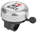 Звонок для велосипеда Stels "I love my bike" серебристый