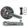Система шатунов Shimano Alivio FC-MT210, 170мм, 40-30-22T, Hollowtech II,с кареткой Shimano BB-MT500